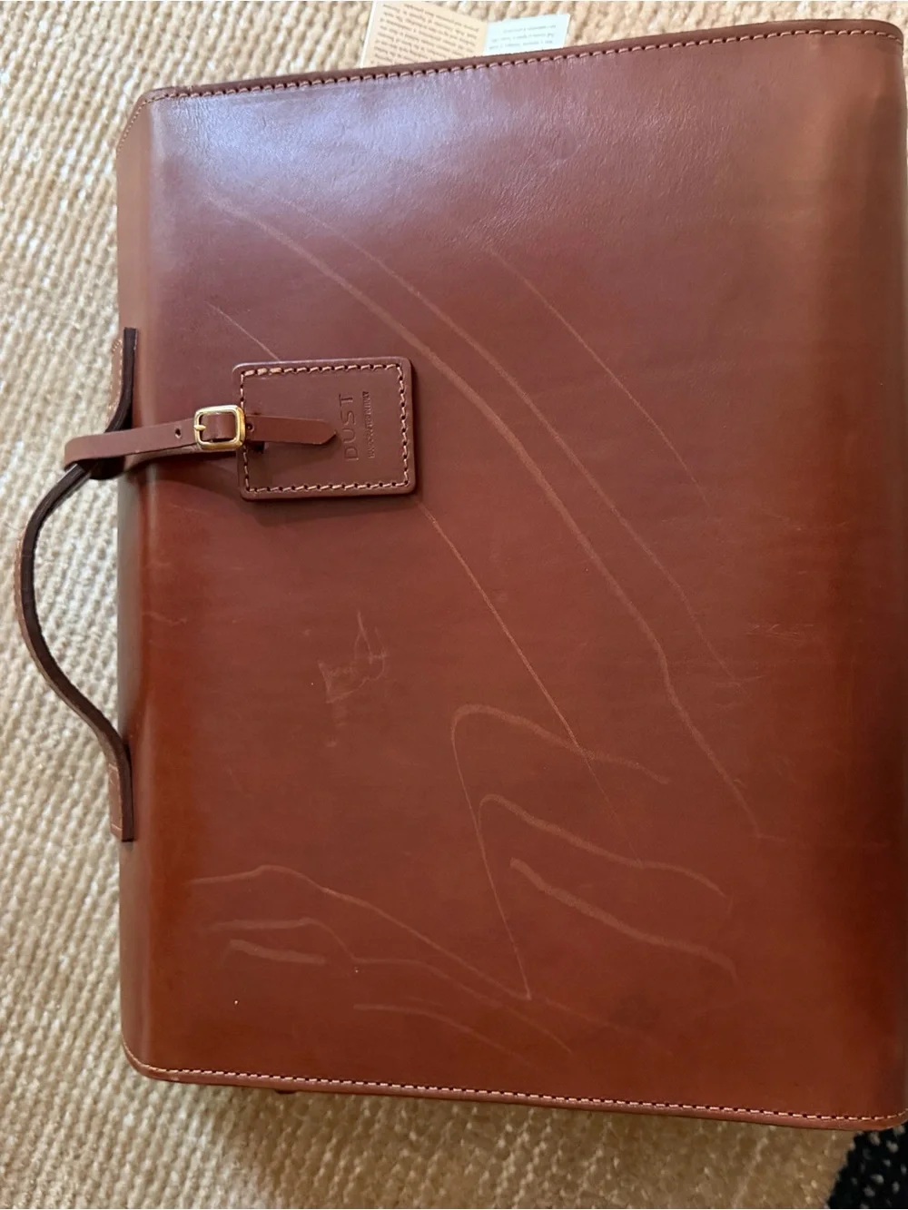 Men's Leather Briefcase in Chestnut Brown